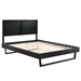 Marlee Full Wood Platform Bed With Angular Frame - Black - MOD8879