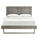 Marlee Full Wood Platform Bed With Angular Frame - Gray - MOD8880