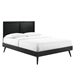 Marlee Full Wood Platform Bed With Splayed Legs - Black - MOD8888