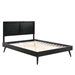 Marlee Full Wood Platform Bed With Splayed Legs - Black - MOD8888