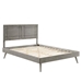 Marlee Full Wood Platform Bed With Splayed Legs - Gray - MOD8889