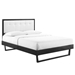 Willow Full Wood Platform Bed With Angular Frame - Black White - MOD8898