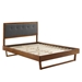 Willow Full Wood Platform Bed With Angular Frame - Walnut Charcoal - MOD8902