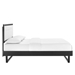 Willow King Wood Platform Bed With Angular Frame - Black White - MOD8904