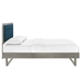 Willow King Wood Platform Bed With Angular Frame - Gray Azure - MOD8905