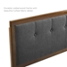 Willow King Wood Platform Bed With Angular Frame - Walnut Charcoal - MOD8908