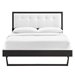 Willow Twin Wood Platform Bed With Angular Frame - Black White - MOD8910