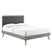 Willow Full Wood Platform Bed With Splayed Legs - Gray Charcoal - MOD8918