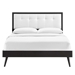 Willow King Wood Platform Bed With Splayed Legs - Black White - MOD8922