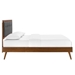 Willow King Wood Platform Bed With Splayed Legs - Walnut Charcoal - MOD8926