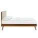 Bridgette Full Wood Platform Bed With Splayed Legs - Walnut Beige - MOD8955