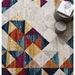 Entourage Elettra Distressed Geometric Triangle Mosaic 5x8 Area Rug - Multicolored - MOD8973