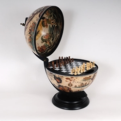 White Globe 13 Inches with Chess Holder 