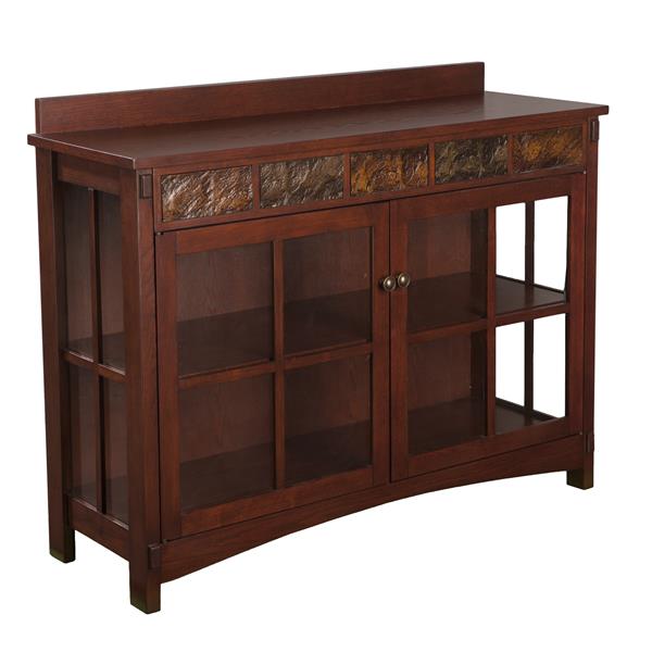 Camino Mission Faux Slate Sideboard and Display Curio 