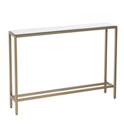 Darrin Narrow Console Table With Mirrored Top - Gold 