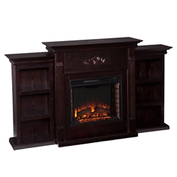 Tennyson Electric Fireplace With Bookcases - Classic Espresso 