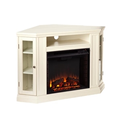 Claremont Convertible Media Electric Fireplace - Ivory 