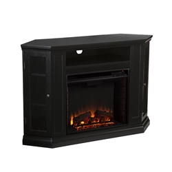 Claremont Convertible Media Electric Fireplace - Black 