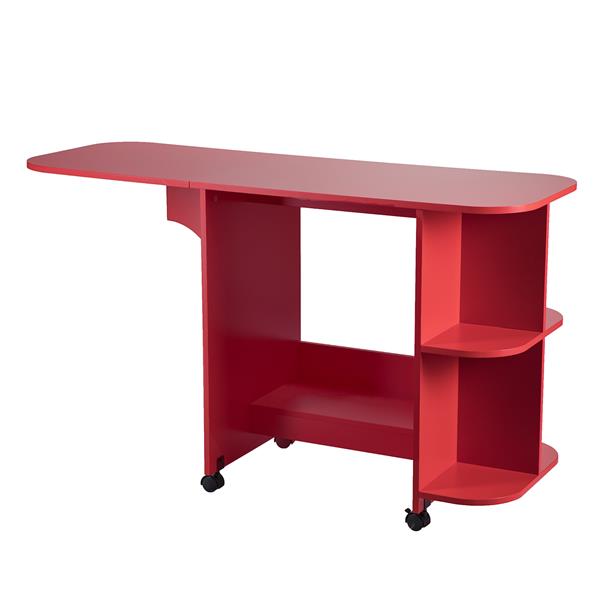 Expandable Rolling Sewing Table & Craft Station - Farmhouse Red 