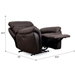Hugo Modern Espresso Recliner Chair - SLY1122