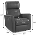 Mavis Steel Grey Recliner Chair - SLY1132