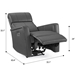 Mavis Steel Grey Recliner Chair - SLY1132