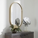 Varina Minimalist Gold Oval Mirror - UTT1381