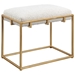Paradox Small Gold & White Shearling Bench - UTT2064