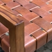 Plait Woven Leather Bench - UTT2419