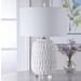 Caelina Textured White Table Lamp - UTT3051