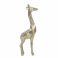 Aluminum 15" Giraffe Decor - Gold 