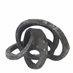 Aluminum Knot Sculpture - 7"- Black Style A 
