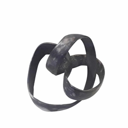 Aluminum Knot Sculpture - 7"- Black Style B 