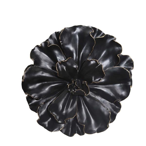 Black and Gold Wall Flower -  15.5" 