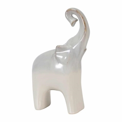 Ceramic 11.25"  Elephant- Cream 