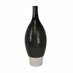 Ceramic 20" Bottle Vase -  Green 