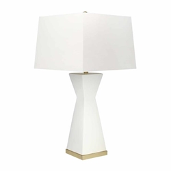 Ceramic 34" Hourglass Table Lamp - White 