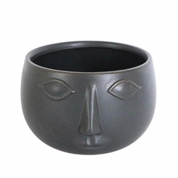 Ceramic 7" Face Bowl- Matte Black 