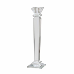 Glass 13" Candle Holder - Clear 