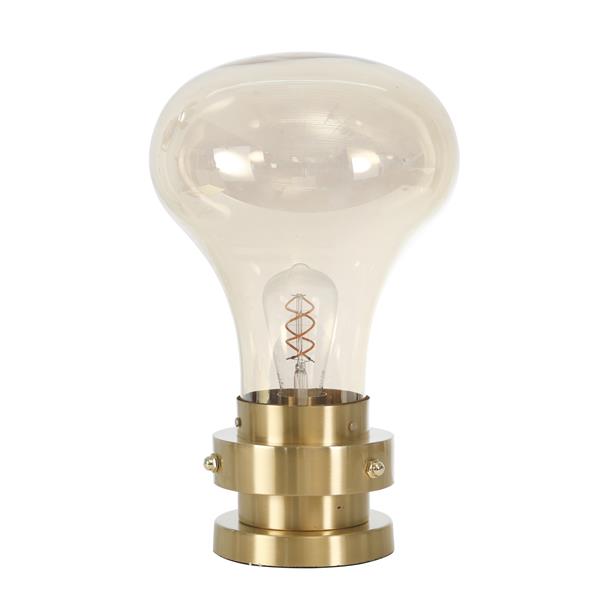 Glass 18" Light Bulb Table Lamp - Gold 