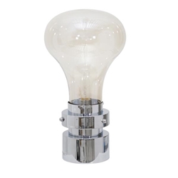 Glass 18" Light Bulb Table Lamp - Silver 