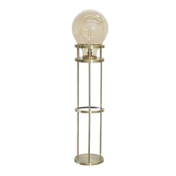 Metal  & Glass 61" Bulb Floor Lamp - Smoke & Gold 