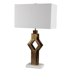 Metal 26" Pointed Table Lamp - Gold 