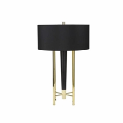 Metal 28" 4 Leg Table Lamp - Gold 