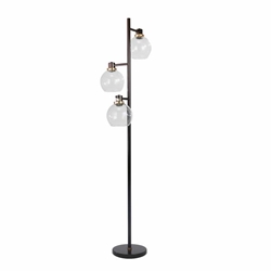 Metal 3-Light Round Floor Lamp 66"- Bronze 