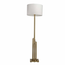 Metal 63" Art Deco Floor Lamp -Gold  