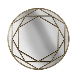 Metal Frame 32" Wall Mirror - Gold 