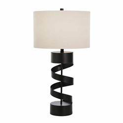 Metal Spiral Table Lamp 31"H- Bronze 