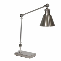 Metal Task Table Lamp 22"- Silver Style A 