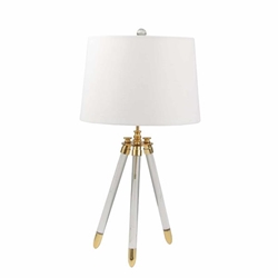 Acrylic 29" Tripod Table Lamp -Gold 